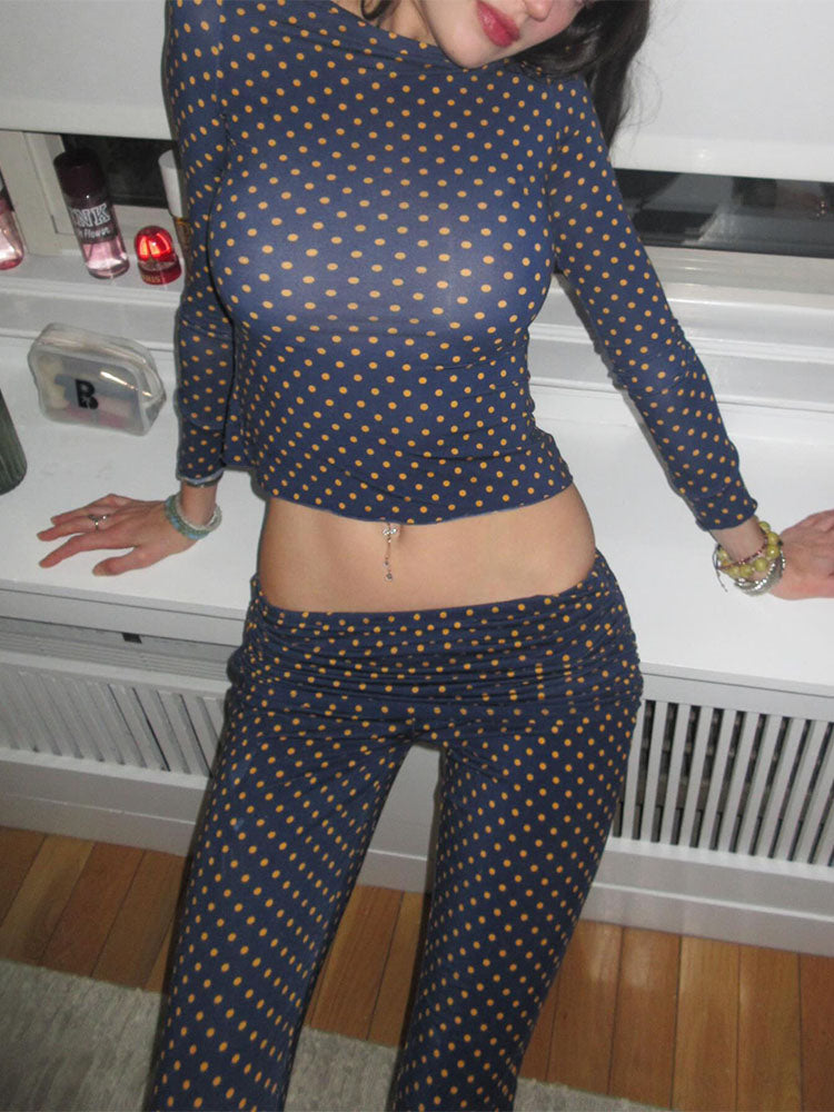 Polka Dot Trouser Set