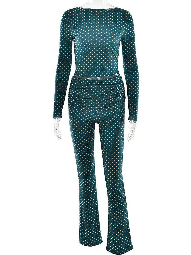 Polka Dot Trouser Set