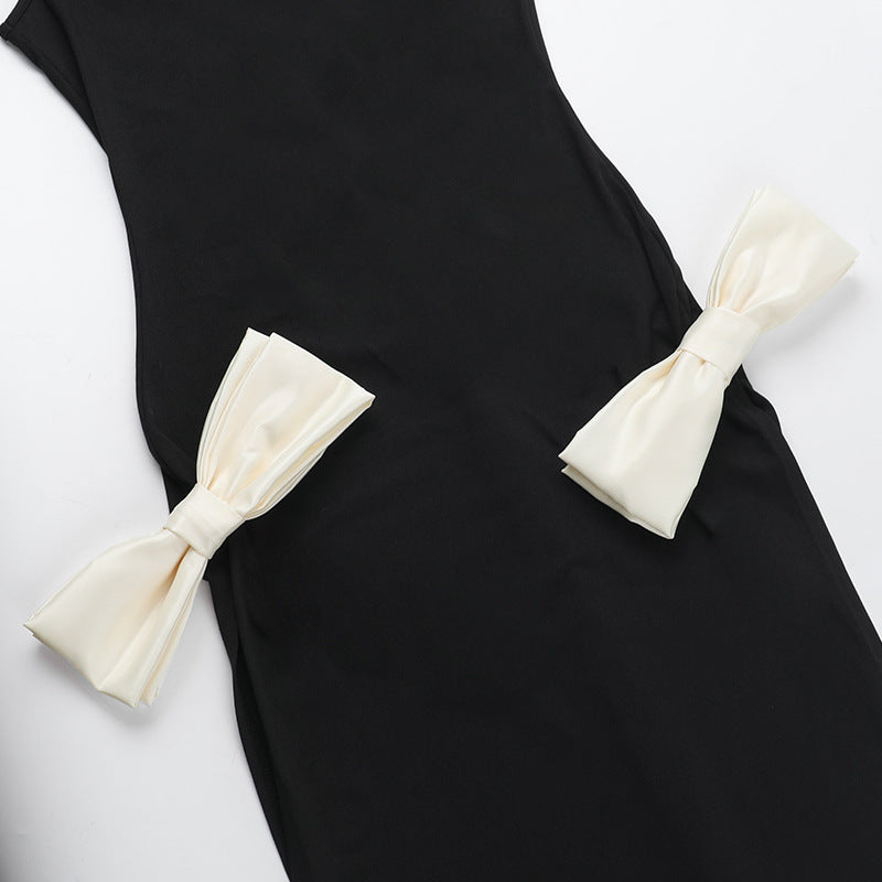 Bowknot Split Tank Maxi Dress